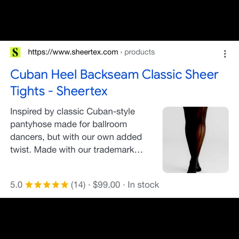 Sheertex Cuban Heel Tights